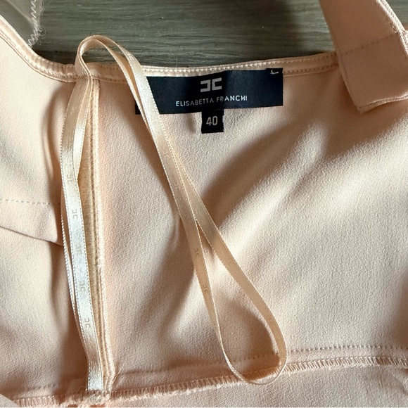 €210 ELISABETTA FRANCHI Stretchy Light Pink Sheath Dress Size 40 fits XS-S ITALY - Picture 12 of 16